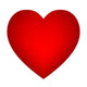 Vector red heart Wall Decal