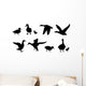 Duck Silhouettes Wall Decal Sticker Set