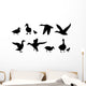 Duck Silhouettes Wall Decal Sticker Set