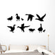 Duck Silhouettes Wall Decal Sticker Set