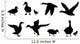Duck Silhouettes Wall Decal Sticker Set