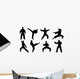 Karate Silhouettes Wall Decal