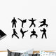 karate silhouettes Wall Decal