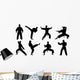 karate silhouettes Wall Decal