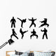 karate silhouettes Wall Decal