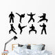 karate silhouettes Wall Decal