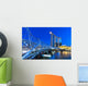 Marina Bay area at night, Singapore. Wall Decal