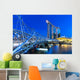 Marina Bay area at night, Singapore. Wall Decal