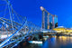 Marina Bay area at night, Singapore. Wall Decal