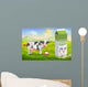 Cute Cow And Milk Pack Wall Decal