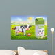 Cute cow and milk pack Wall Decal