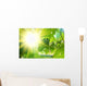 Sun shining through grapevine leaves Wall Decal