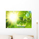 Sun shining through grapevine leaves Wall Decal