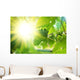 Sun shining through grapevine leaves Wall Decal