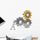 3D Mannchen Mit Zahnrader Wall Decal