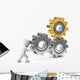 3D Mannchen Mit Zahnrader Wall Decal