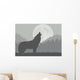 Moon Wolf Wall Decal