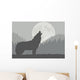 Moon Wolf Wall Decal