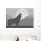 Moon Wolf Wall Decal