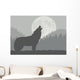 Moon Wolf Wall Decal