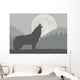 Moon Wolf Wall Decal