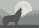Moon Wolf Wall Decal