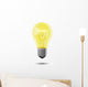 Gl&uuml;hbirne hell auf weiss Wall Decal