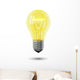 Gl&uuml;hbirne hell auf weiss Wall Decal