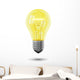 Gl&uuml;hbirne hell auf weiss Wall Decal