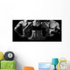 Bodybuilding. Man and  woman Wall Decal