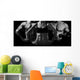 Bodybuilding. Man and  woman Wall Decal