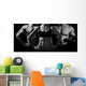 Bodybuilding. Man and  woman Wall Decal