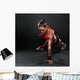 Young Woman Doing Push-Ups Wall Decal