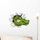 Crocodile or alligator head breaking through wall Wall Decal