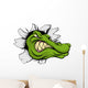 Crocodile or alligator head breaking through wall Wall Decal