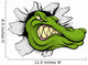 Crocodile or alligator head breaking through wall Wall Decal