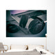 Hi-Fi headphones on a laptop in the studio Wall Decal