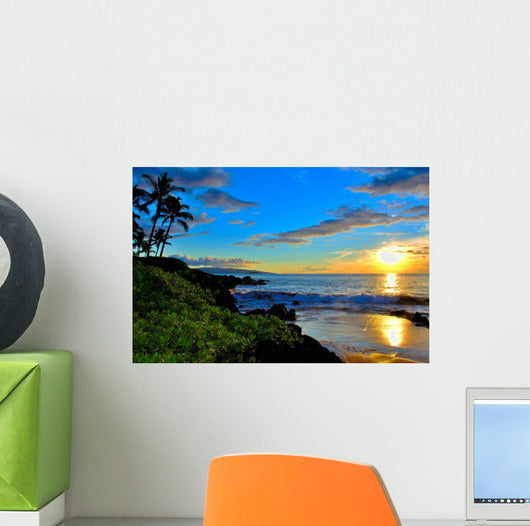 Tropical Beach Sunset Wall Decal