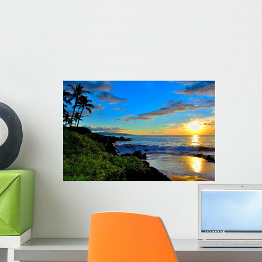 Tropical Beach Sunset Wall Decal