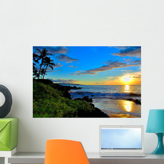 Tropical Beach Sunset Wall Decal