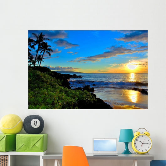 Tropical Beach Sunset Wall Decal