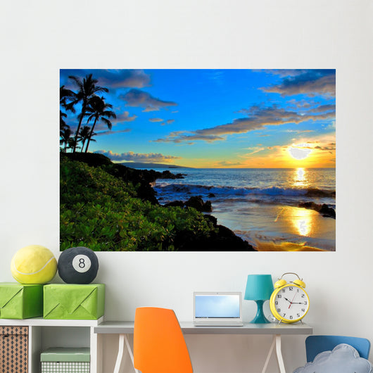 Tropical Beach Sunset Wall Decal
