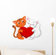 Happy Cat Couple Holding Wall Decal
