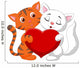 Happy Cat Couple Holding Wall Decal