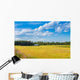 yellow field and barn Wall Decal