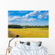 yellow field and barn Wall Decal