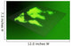 Hologram Wold Map Green Wall Decal