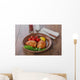 baked chicken thigh with cherry tomatoes and lemon Wall Decal