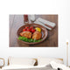 baked chicken thigh with cherry tomatoes and lemon Wall Decal