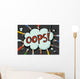 Diverse Hands Holding Cloud Bubble OOPS Concept Wall Decal